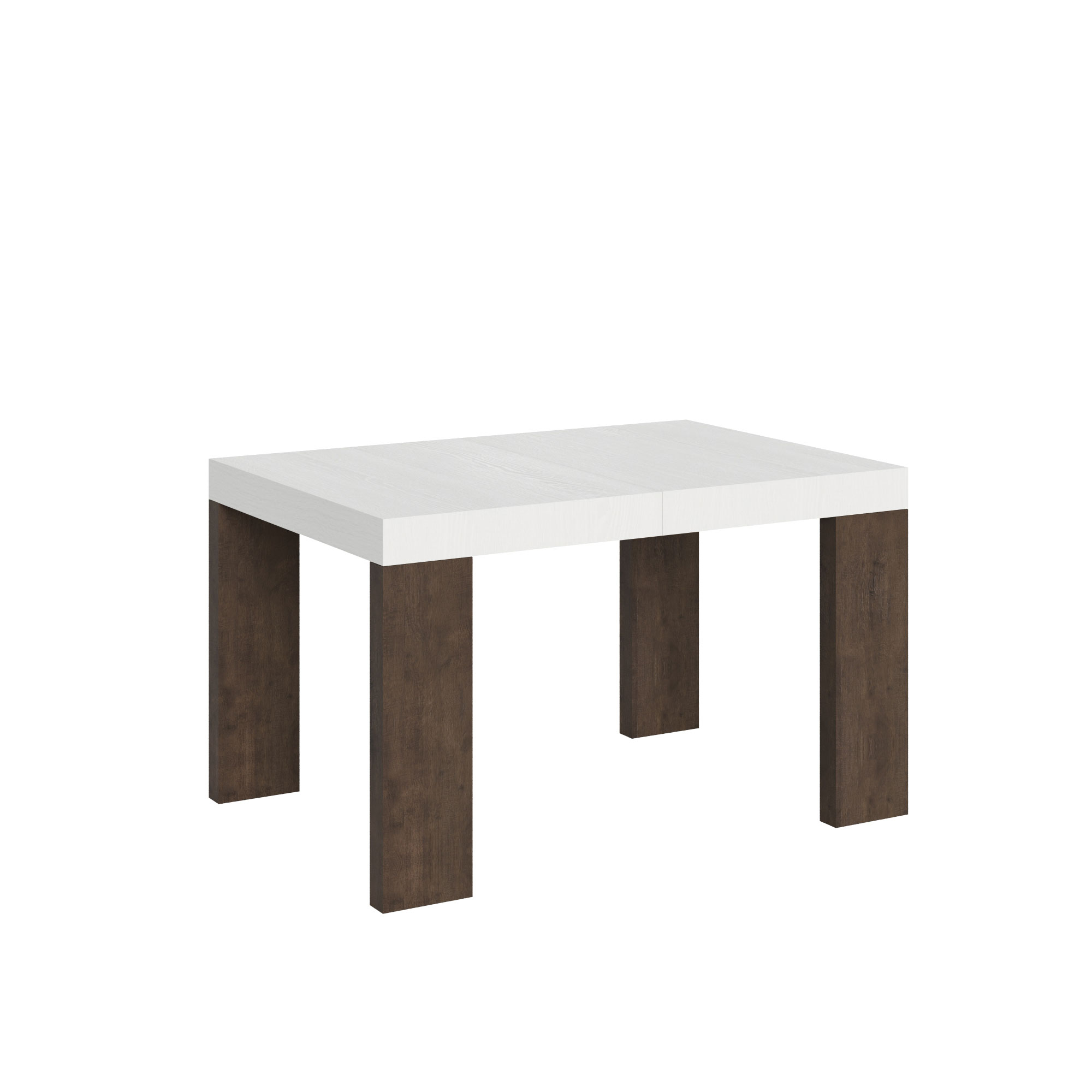 Itamoby Tavolo Roxell Mix Allungabile Piano Bianco Frassino Gambe Noce 90×130 Allungato 234