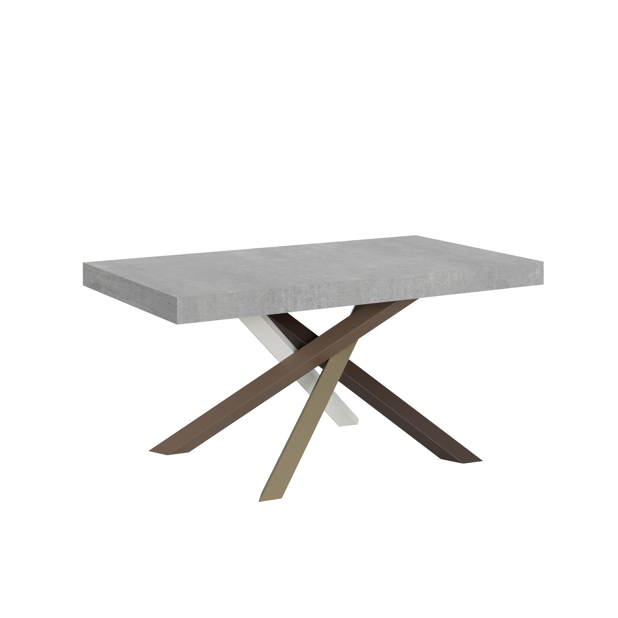 Itamoby Tavolo Volantis Allungabile piano Cemento 90×160 Allungato 420 telaio 4/C