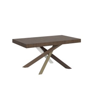 Tavolo Volantis Allungabile piano Noce 90x160 Allungato 420 telaio 4/C