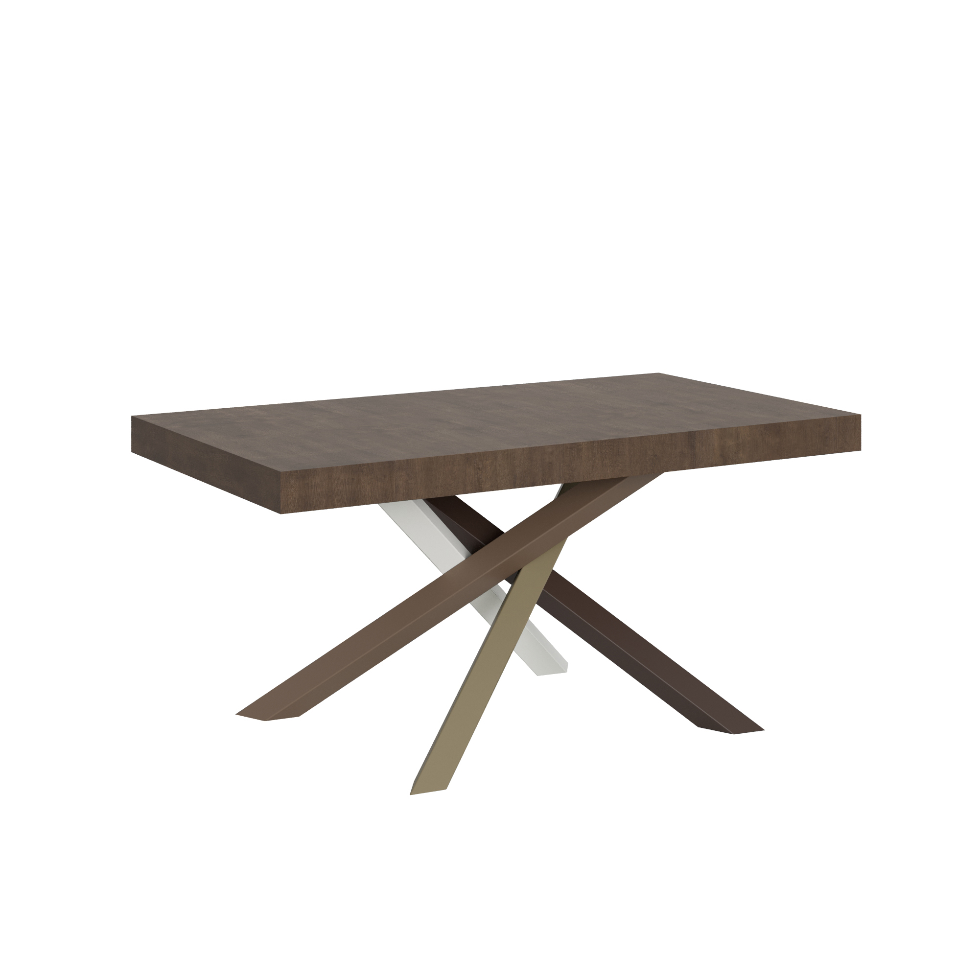 Itamoby Tavolo Volantis Allungabile piano Noce 90×160 Allungato 264 telaio 4/C
