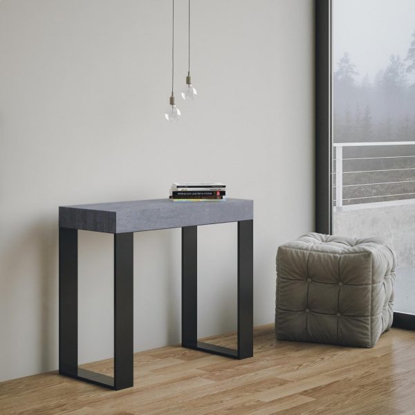 Consolle Tecno Cemento telaio Antracite - immagine 2