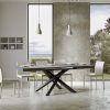 Tavolo Volantis Allungabile piano Cemento 90x180 Allungato 440 telaio Antracite - immagine 4
