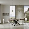 Tavolo allungabile 90x140/400 cm Volantis noce telaio Antracite - immagine 5