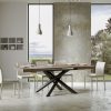 Tavolo allungabile 90x140/400 cm Volantis noce telaio Antracite - immagine 4