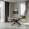 Tavolo allungabile 90x140/400 cm Volantis noce telaio Antracite - immagine 3