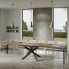 Tavolo allungabile 90x140/400 cm Volantis noce telaio Antracite - immagine 6
