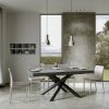 Tavolo allungabile 90x200/304 cm Volantis Premium Cemento telaio Antracite - immagine 2
