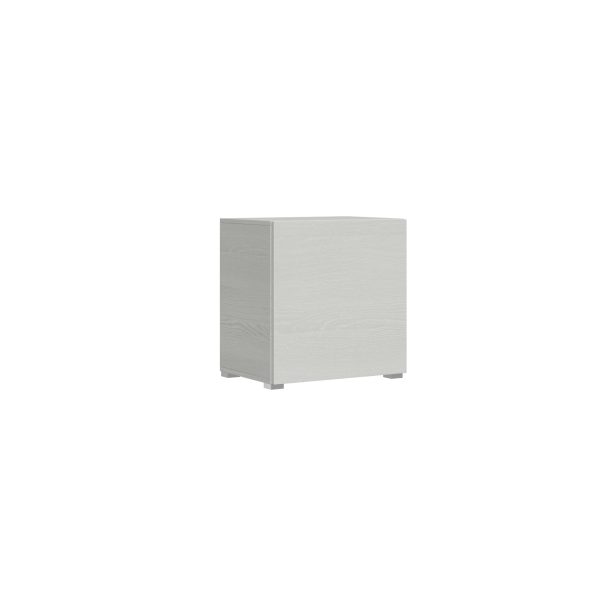 Base a terra L.60 H.60 P.39,5 con piedini sx-dx Bianco Frassino