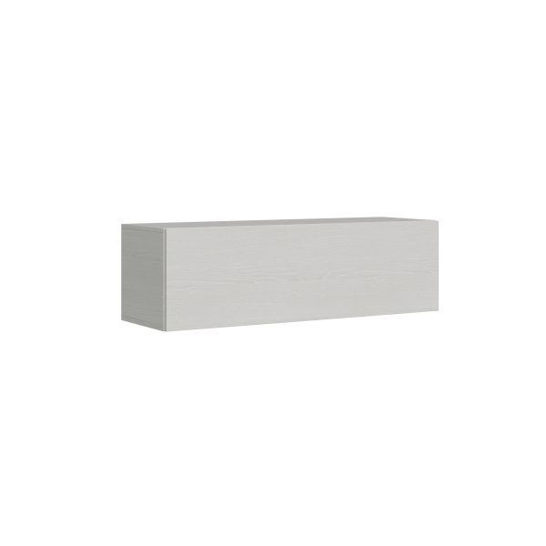 Pensile TV Ribalta con passa cavi L.133,6H.40 P.39,5 Bianco Frassino