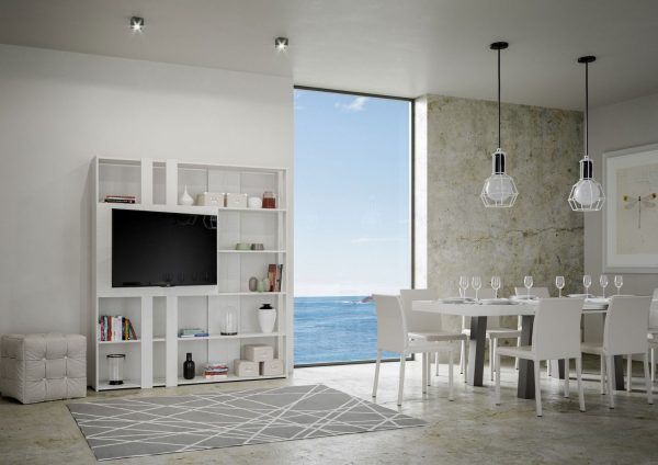 Composizione L Kato 6R 2 fianchi 2 fasce lunghe 2 fasce corte 2 fasce medie pannello TV BF - immagine 4