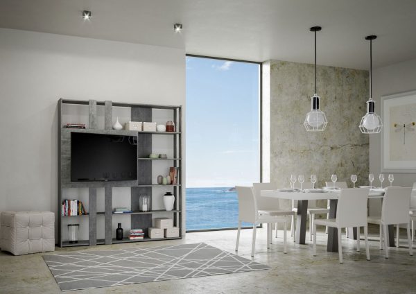 Composizione L Kato 6R 2 fianchi 2 fasce lunghe 2 fasce corte 2 fasce medie pannello TV CM - immagine 4