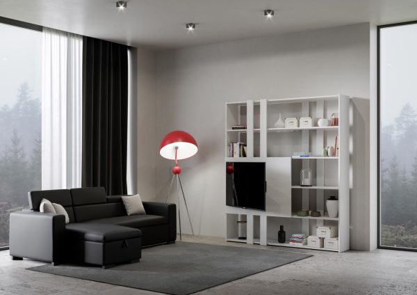 Composizione H Kato 6R 2 fianchi 2 fasce lunghe 2 fasce corte 2 fasce medie pannello TV BF - immagine 3