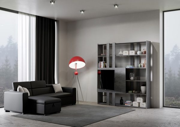 Composizione H Kato 6R 2 fianchi 2 fasce lunghe 2 fasce corte 2 fasce medie pannello TV CM - immagine 4