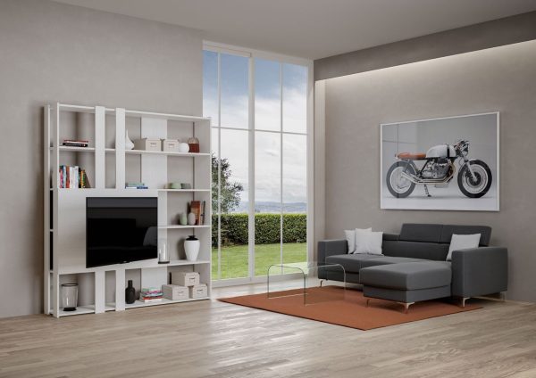 Composizione M Kato 6R 2 fianchi 2 fasce lunghe 2 fasce corte 2 fasce medie pannello TV BF - immagine 4