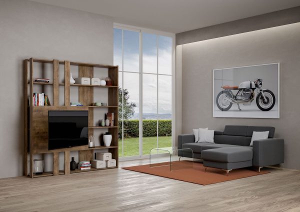 Composizione M Kato 6R 2 fianchi 2 fasce lunghe 2 fasce corte 2 fasce medie pannello TV NC - immagine 4