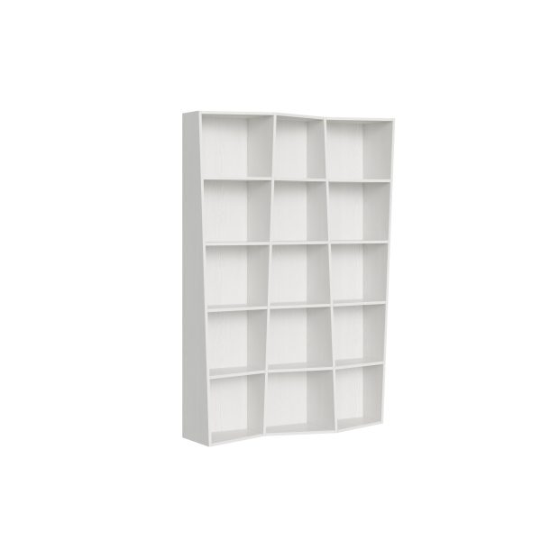 Libreria Trek 3 elementi Bianco Frassino