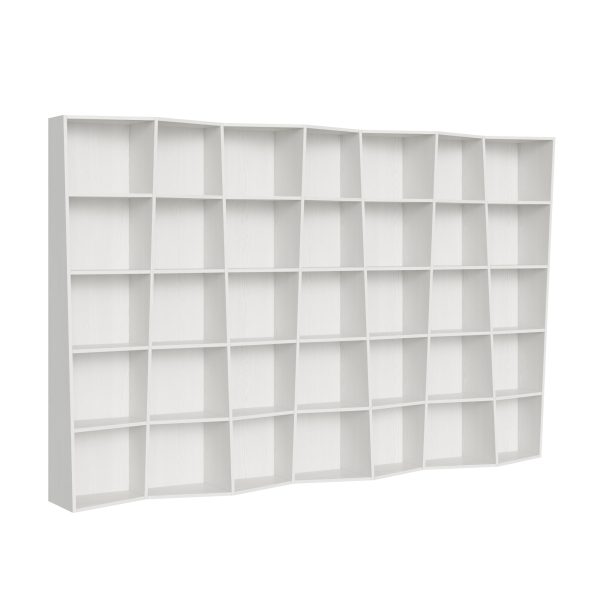 Libreria Trek 7 elementi Bianco Frassino