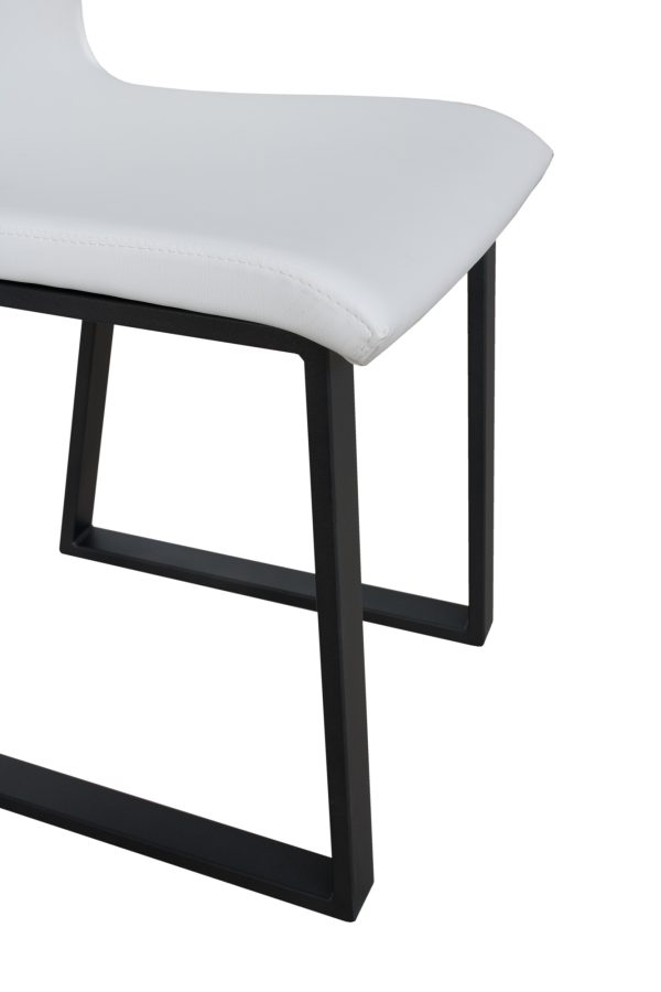 Sedia Baffy gambe Antracite cuscino Bianca 01 (tipo Tecno) - immagine 4