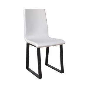 Sedia Baffy gambe Antracite cuscino Bianca 01 (tipo Tecno)