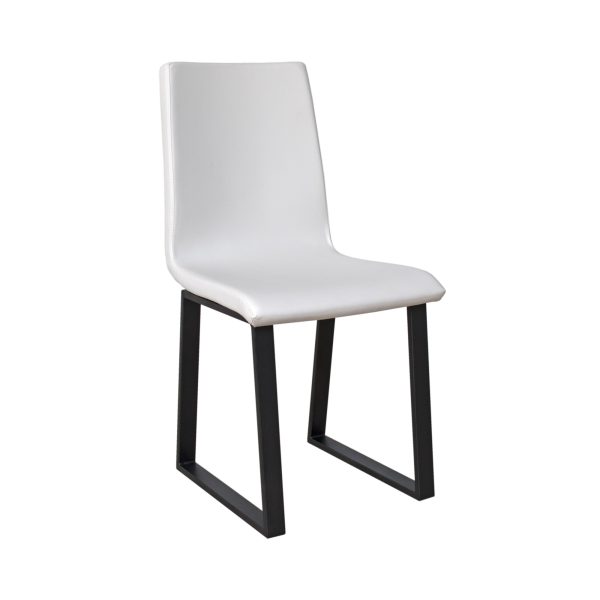 Sedia Baffy gambe Antracite cuscino Bianca 01 (tipo Tecno)