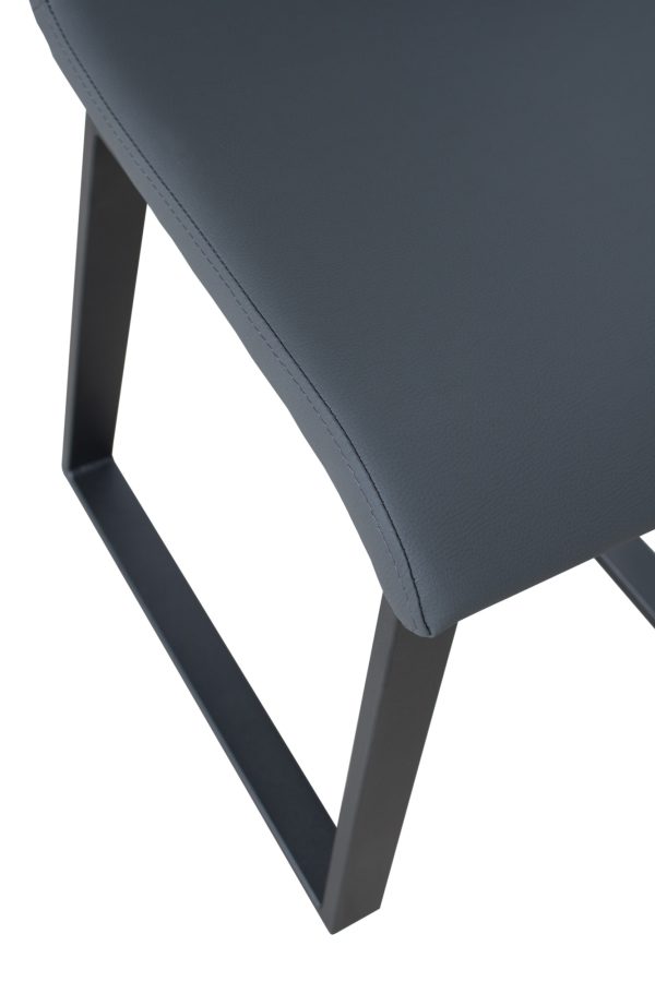 Sedia Baffy gambe Antracite cuscino Grigio 11 (tipo Tecno) - immagine 5