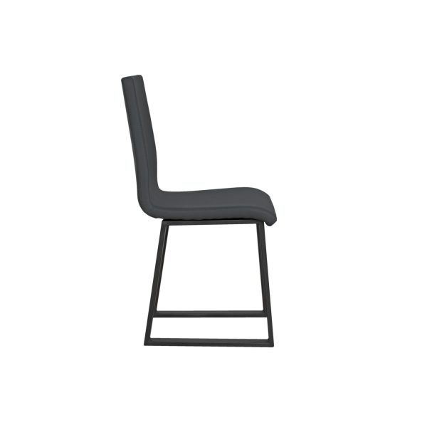 Sedia Baffy gambe Antracite cuscino Grigio 11 (tipo Tecno) - immagine 4