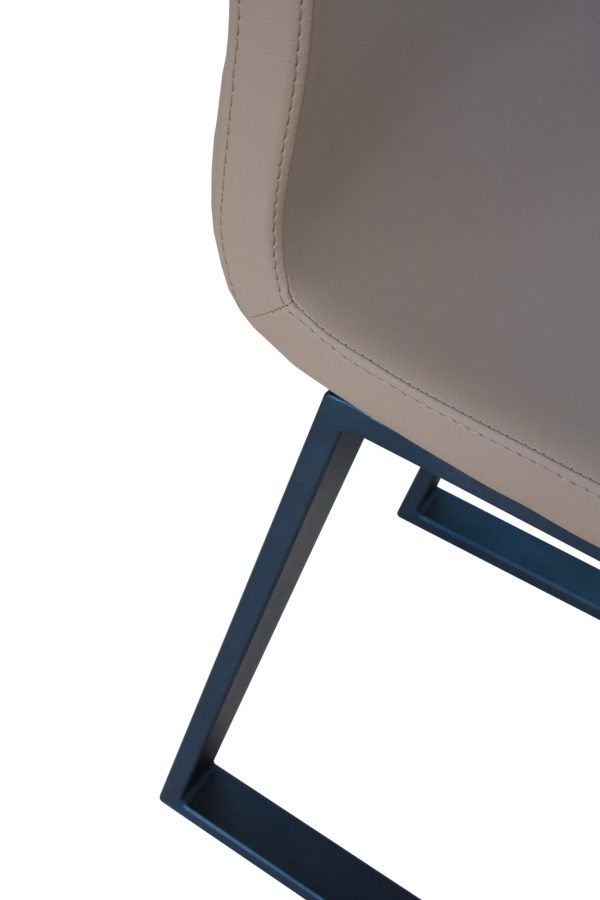 Sedia Baffy gambe Antracite cuscino Tortora 52 (tipo Tecno) - immagine 4