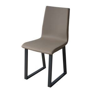 Sedia Baffy gambe Antracite cuscino Grigio 11 (tipo Tecno)