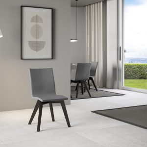 Sedia Trudy gambe Antracite cuscino grigio 11