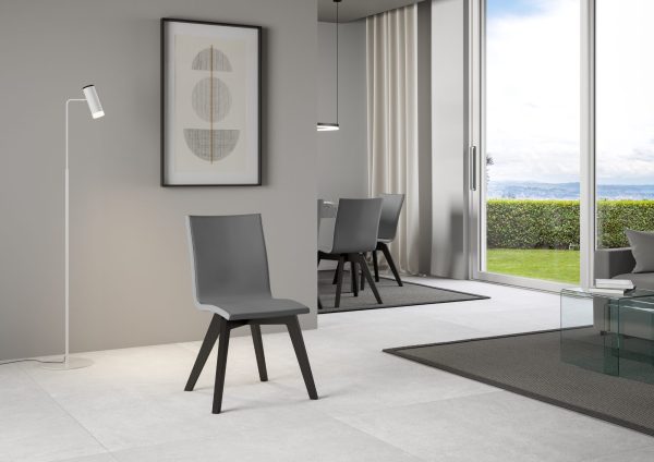 Sedia Trudy gambe Antracite cuscino grigio 11