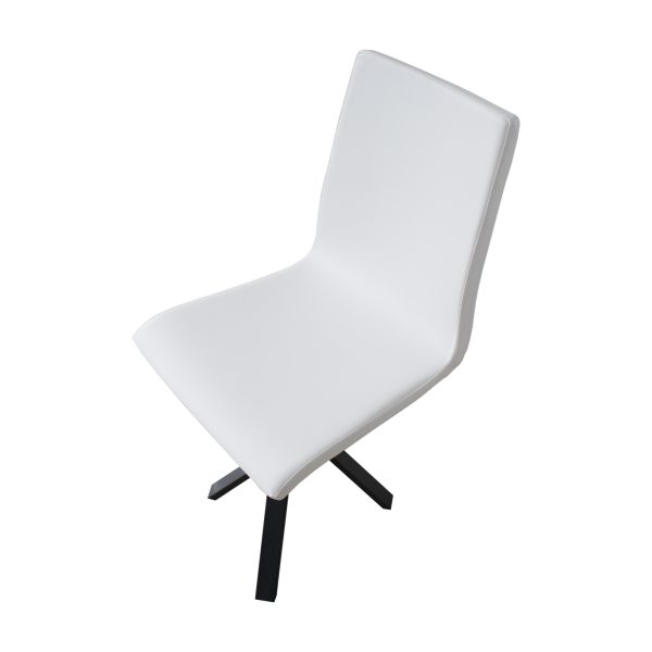 Sedia Aury gambe Antracite cuscino Bianca 01 (tipo Volantis) - immagine 4