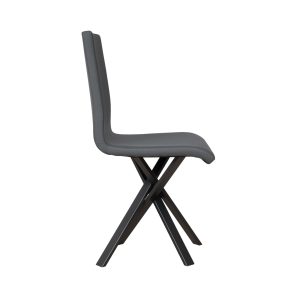 Sedia Aury gambe Antracite cuscino Grigio 11 (tipo Volantis)