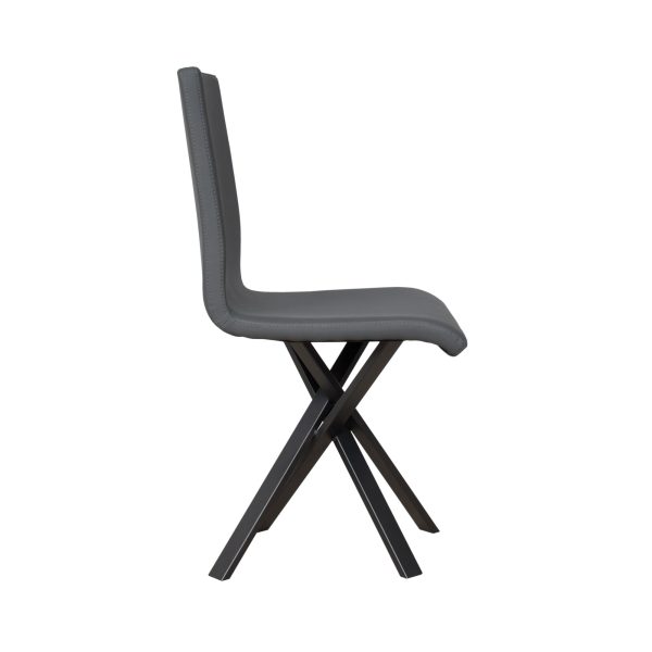 Sedia Aury gambe Antracite cuscino Grigio 11 (tipo Volantis)