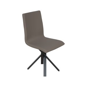 Sedia Aury gambe Antracite cuscino Tortora 52 (tipo Volantis)