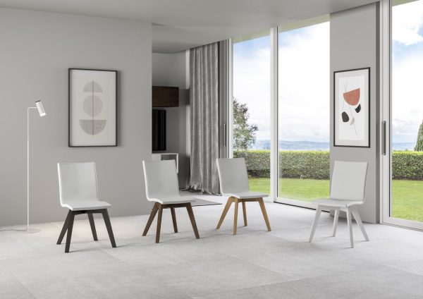 Sedia Trudy gambe quercia cuscino bianco 01 - immagine 2
