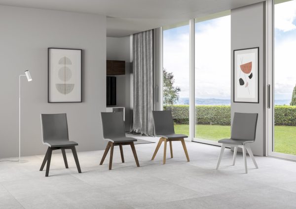 Sedia Trudy gambe quercia cuscino grigio 11 - immagine 2