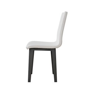 Sedia Armida gambe Antracite cuscino Bianco 01 (gambe Coniche)