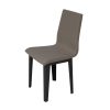 Sedia Armida gambe Antracite cuscino tortora 52 (gambe Coniche)