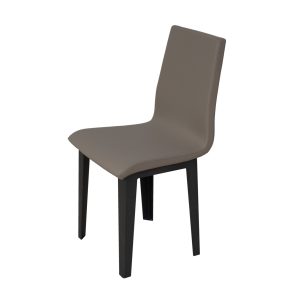 Sedia Armida gambe Antracite cuscino tortora 52 (gambe Coniche)