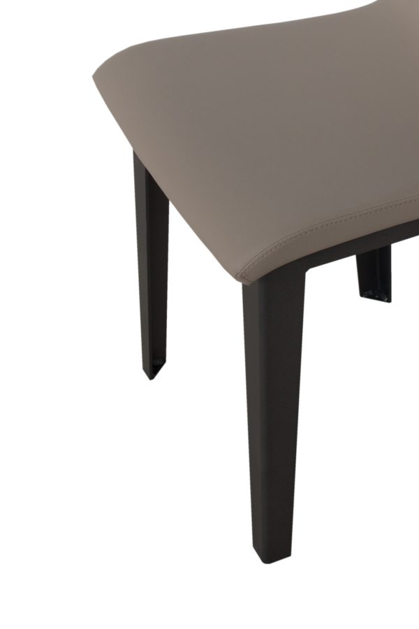 Sedia Armida gambe Antracite cuscino tortora 52 (gambe Coniche) - immagine 4