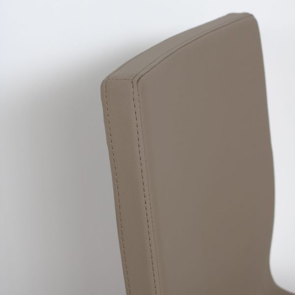 Sedia Baffy gambe Antracite cuscino Tortora 52 (tipo Tecno) - immagine 5