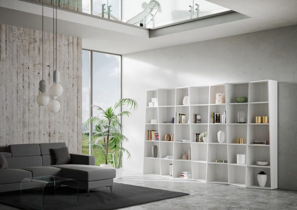 Libreria Trek 7 elementi Bianco Frassino - immagine 2