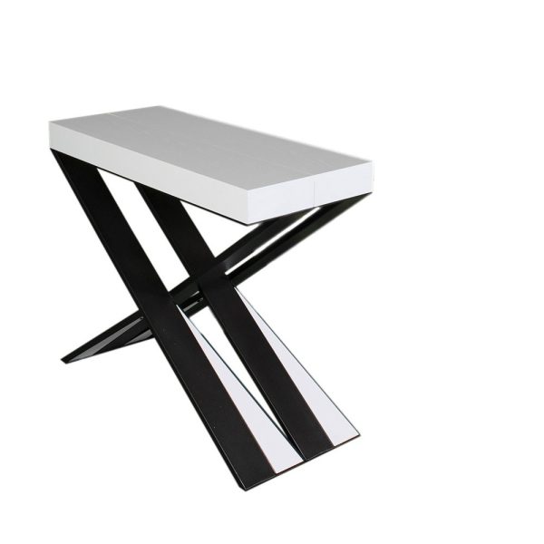 Consolle Diago Bianco Frassino telaio Antracite - immagine 4
