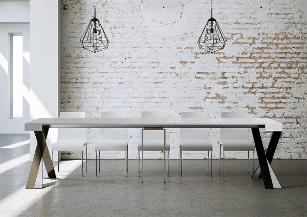 Consolle Diago Bianco Frassino telaio Antracite - immagine 5