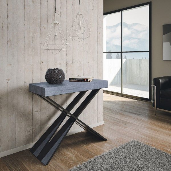 Consolle Diago Small Premium Cemento telaio Antracite - immagine 2