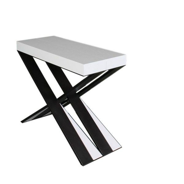 Consolle Diago Small Bianco Frassino telaio Antracite - immagine 5