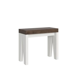 Consolle Naxy Mix Piano Noce Gambe Bianco Frassino