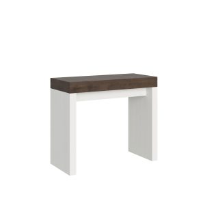 Consolle Roxell Mix Small Piano Noce Gambe Bianco Frassino