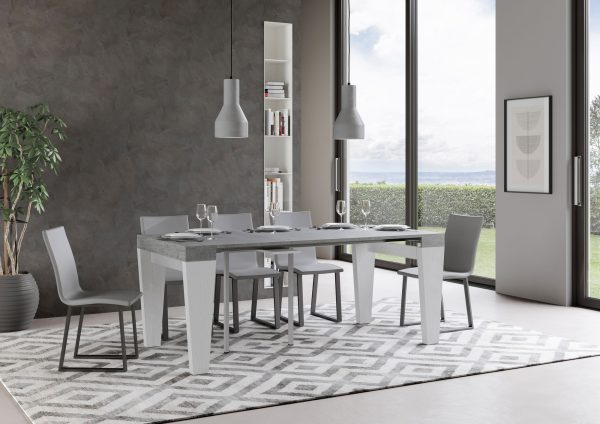 Consolle Spimbo Mix Small Piano Cemento Gambe Bianco Frassino - immagine 3