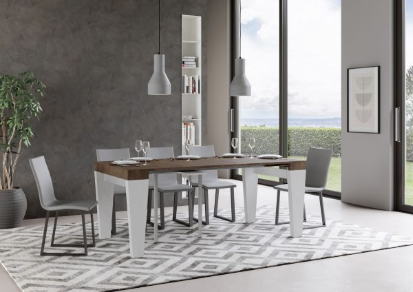 Consolle Spimbo Mix Small Piano Noce Gambe Bianco Frassino - immagine 3